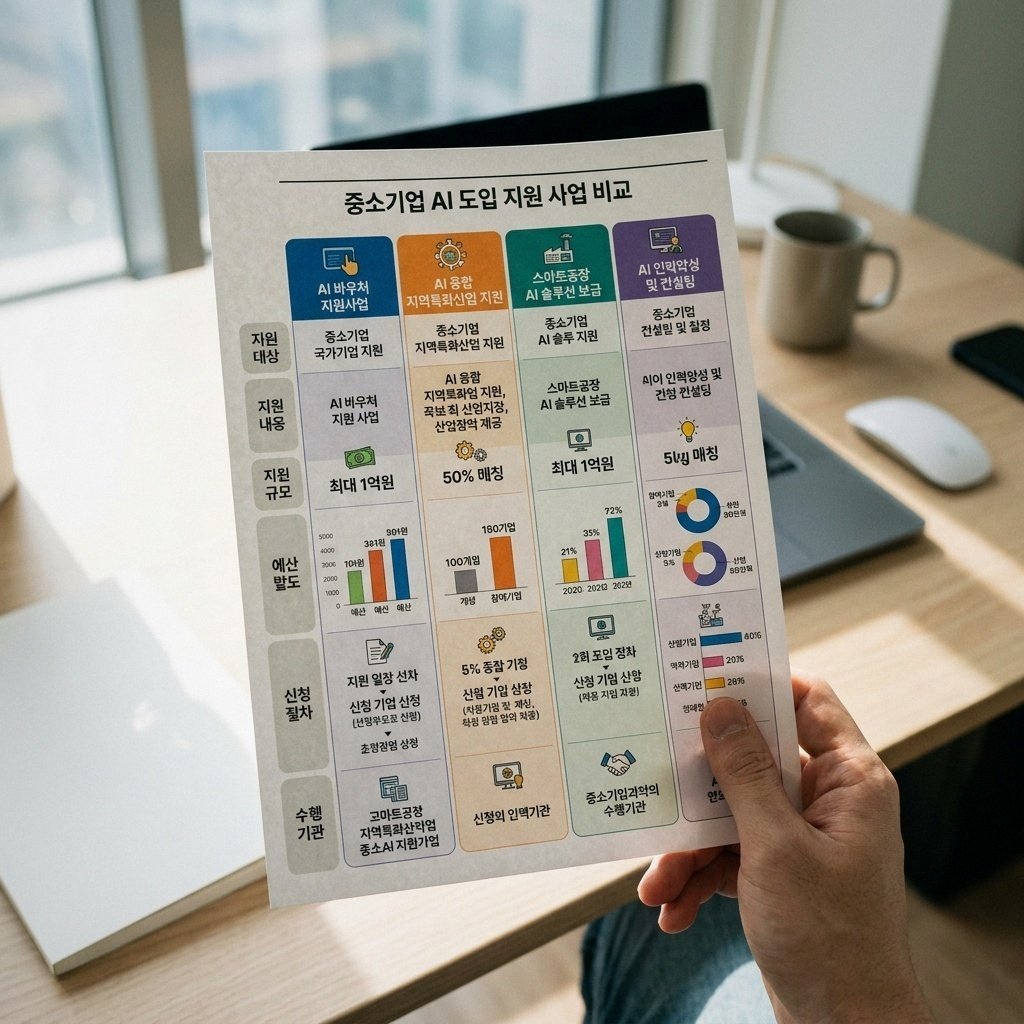 중소기업 AI 도입 지원사업 비교