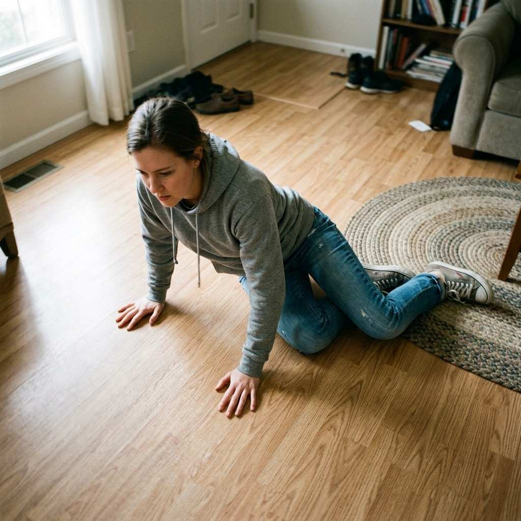 넘어졌다가 다시 일어나는 사람