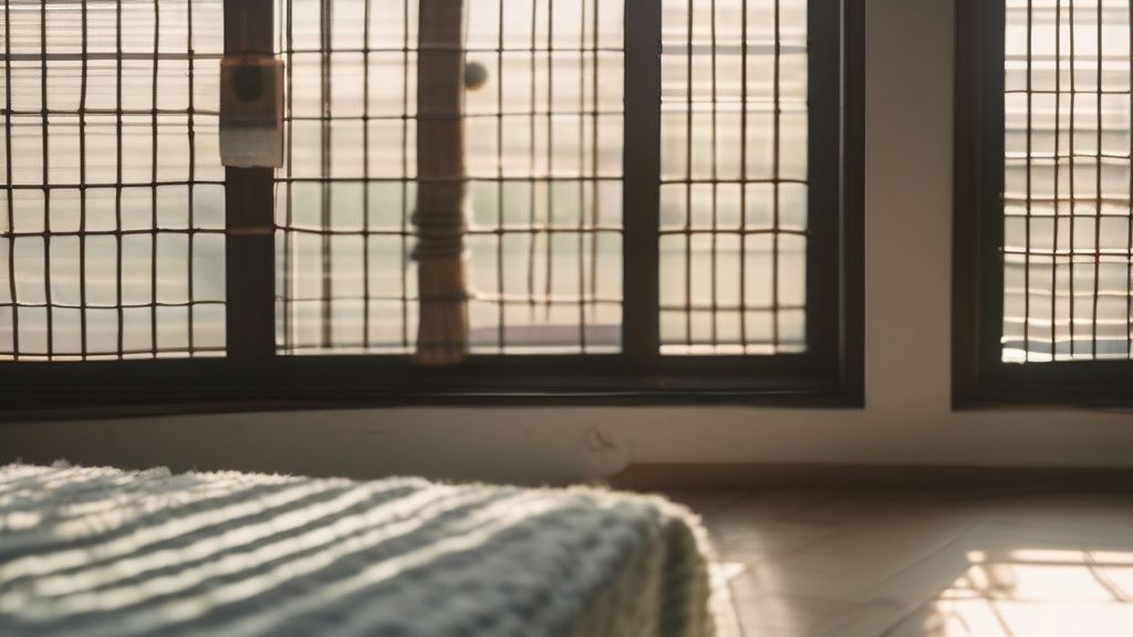 한국적인 도시 풍경 위로 떠오르는 새벽 태양