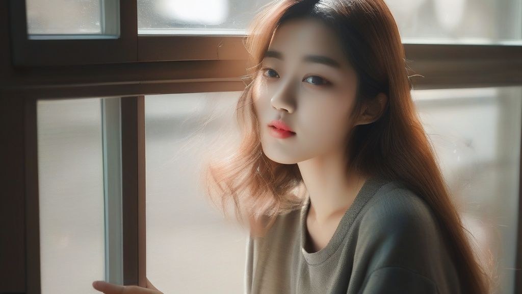 점심시간에 스마트폰으로 짧은 강의를 시청하는 한국인 직장인