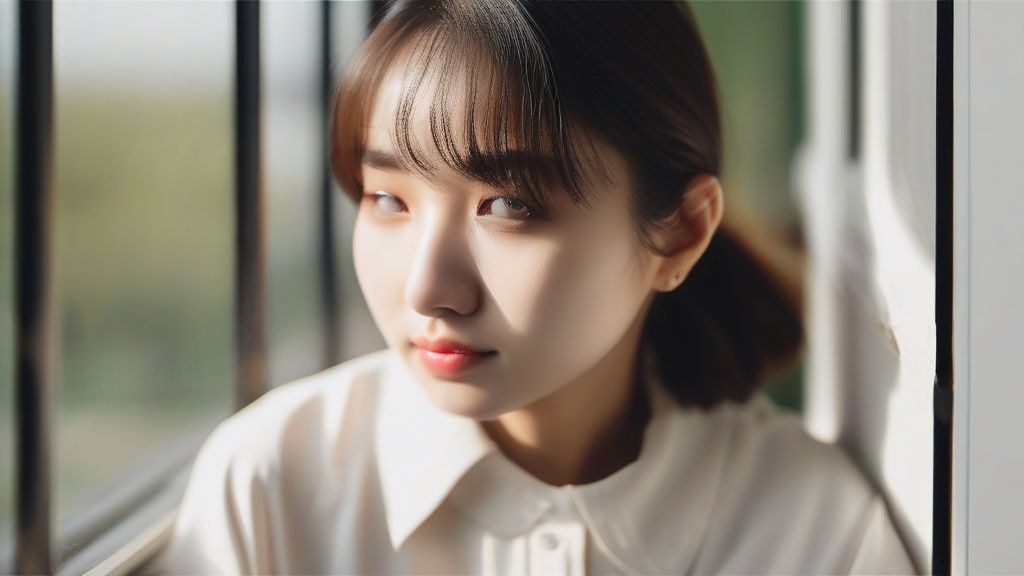 한국인 학생이 어려운 문제를 풀고 난 후 환하게 웃는 모습