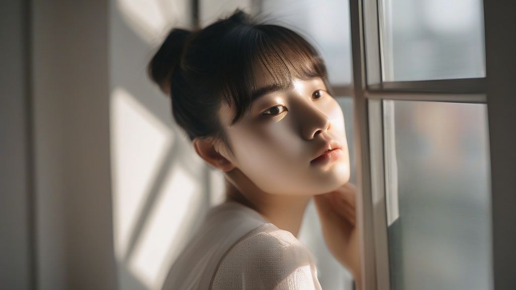 한국 가정집 테이블 위에 놓인 물잔과 타이머